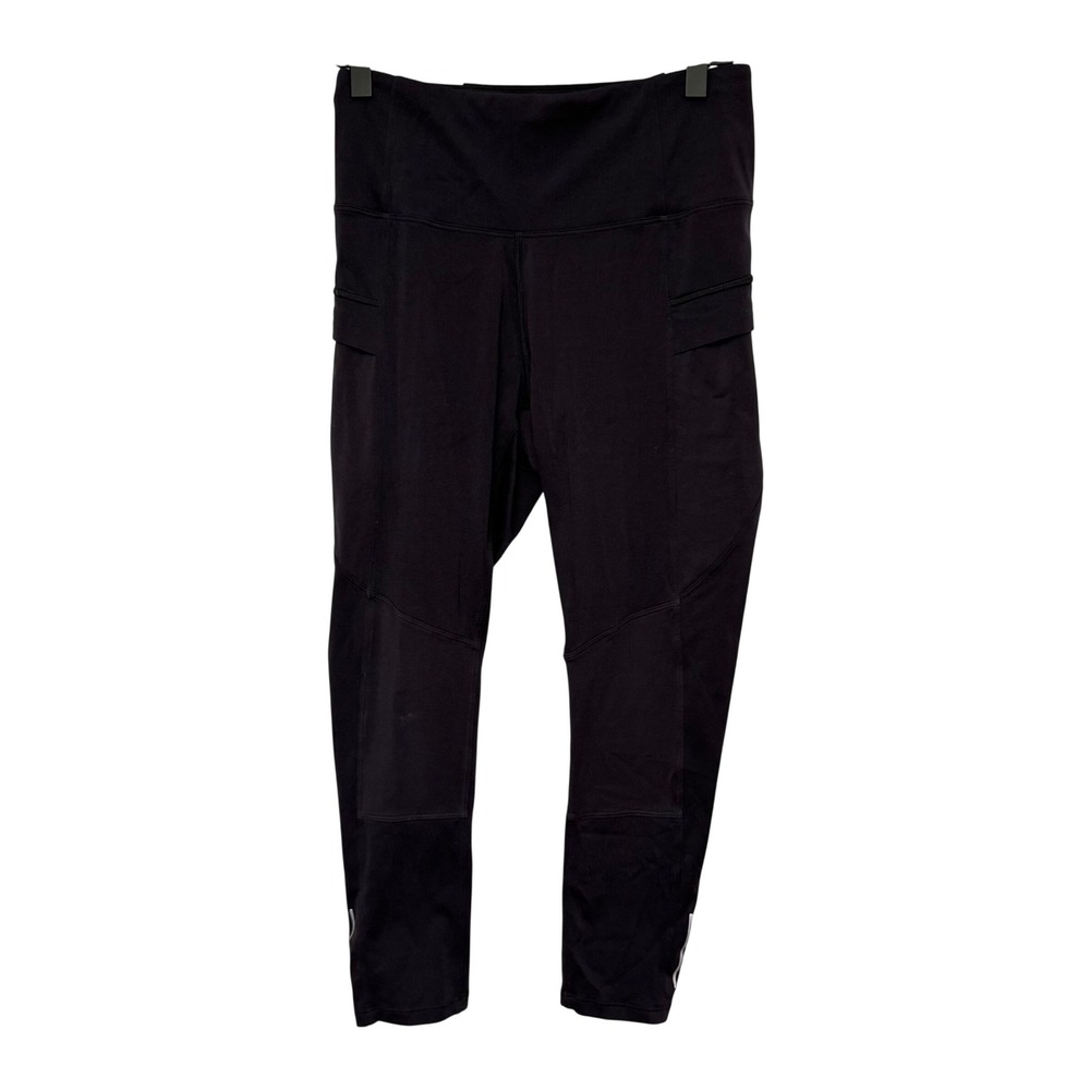 Stio Womens Dark Gray High Rise 7/8 Athletic Leggings with Pockets Size Small